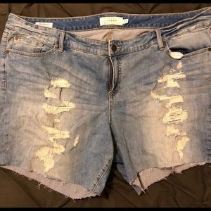 Torrid cutoff distressed Jean Shorts size 26